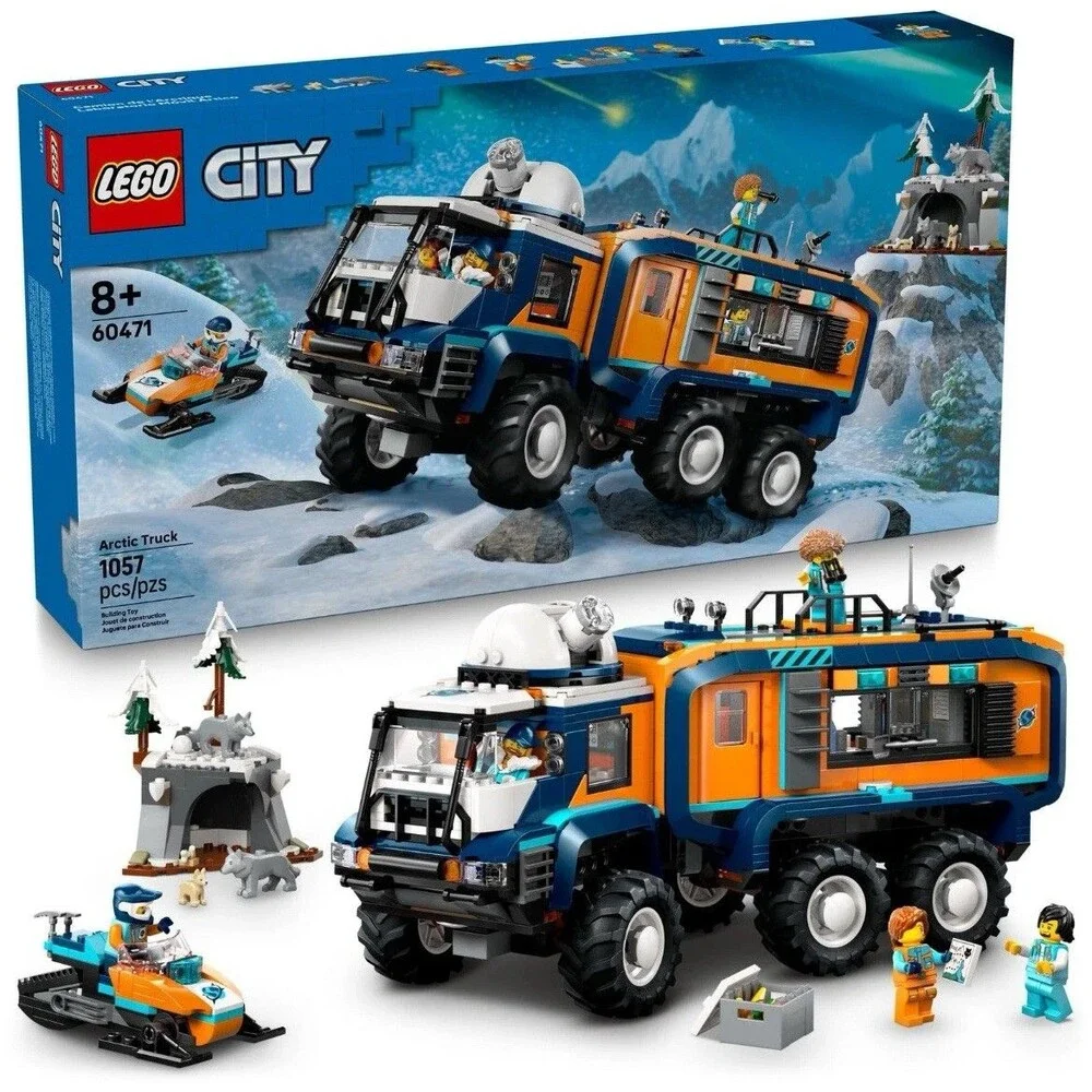 LEGO City Arctic Explorer Science Lab Truck, 1,064 Pieces, 6-Wheel Suspension